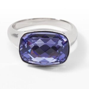 Touchstone Crystal by Swarovski Tanzanite Crystal Ring Size 9